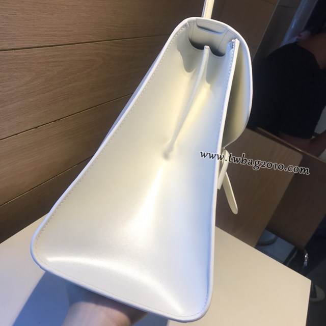 Delvaux專櫃經典款brillant手提包 德爾沃白色box皮超大號女包 bxs1069